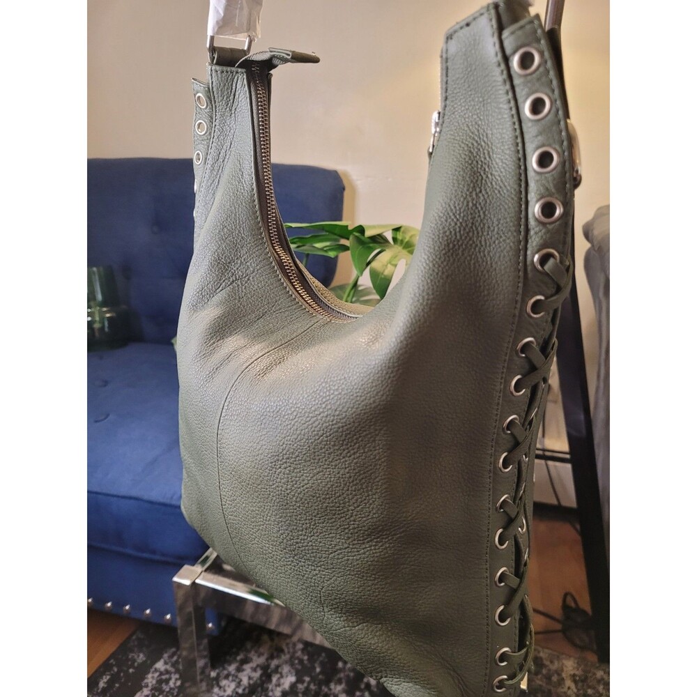 Beautiful Olive Green Boho Shoulder Bag- Slight Imperfections See Description - Picture 4 of 16